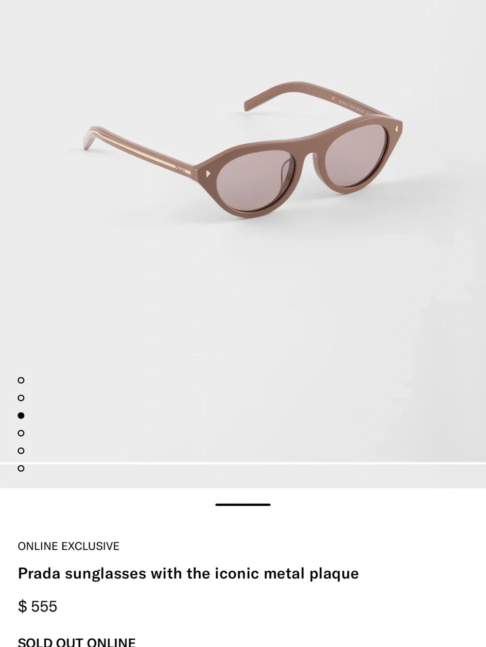 Prada Women’s Taupe Cat-Eye Sunglasses